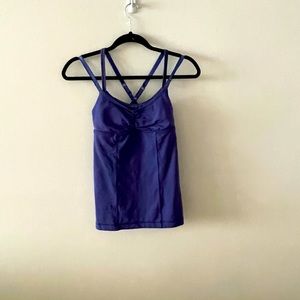 Lululemon Tank Top with built in bra. Size 4. Periwinkle Excellent condition